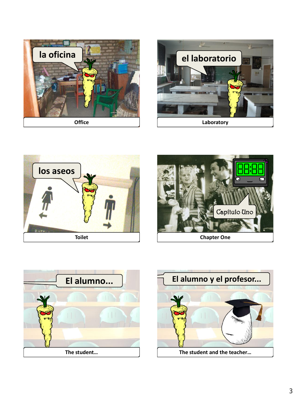 Spanish Vocab Revision Flashcards - School, Page 3