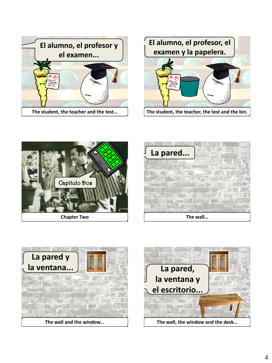 Spanish Vocab Revision Flashcards - School, Page 4