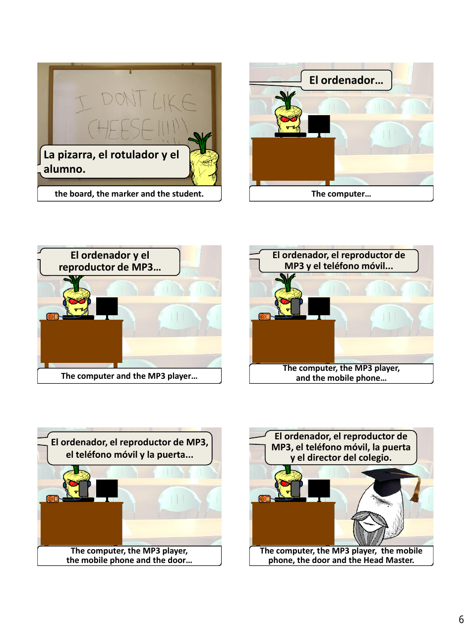 Spanish Vocab Revision Flashcards - School, Page 6