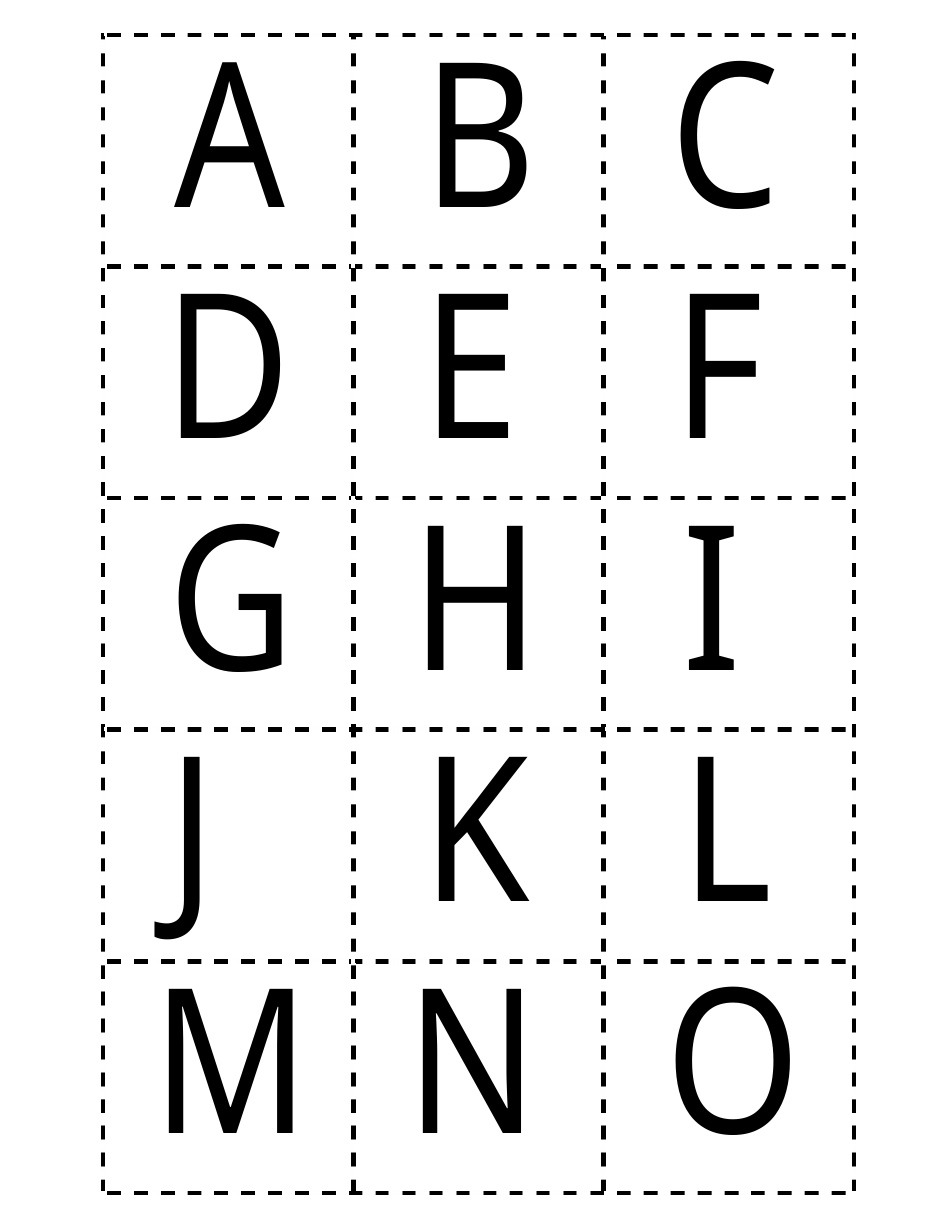 Lowercase and Uppercase English Letter Flashcards, Page 4