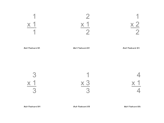 Document preview: Multiplication Flashcards