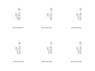 Multiplication Flashcards, Page 11