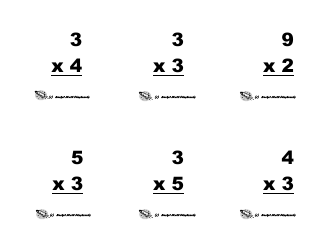 Multiplication Flashcards, Page 12