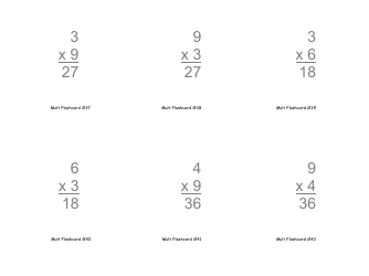 Multiplication Flashcards, Page 13