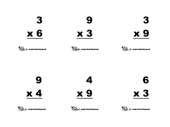 Multiplication Flashcards, Page 14
