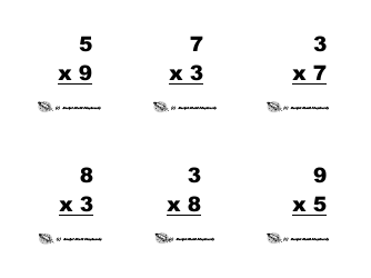Multiplication Flashcards, Page 16