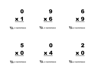 Multiplication Flashcards, Page 18