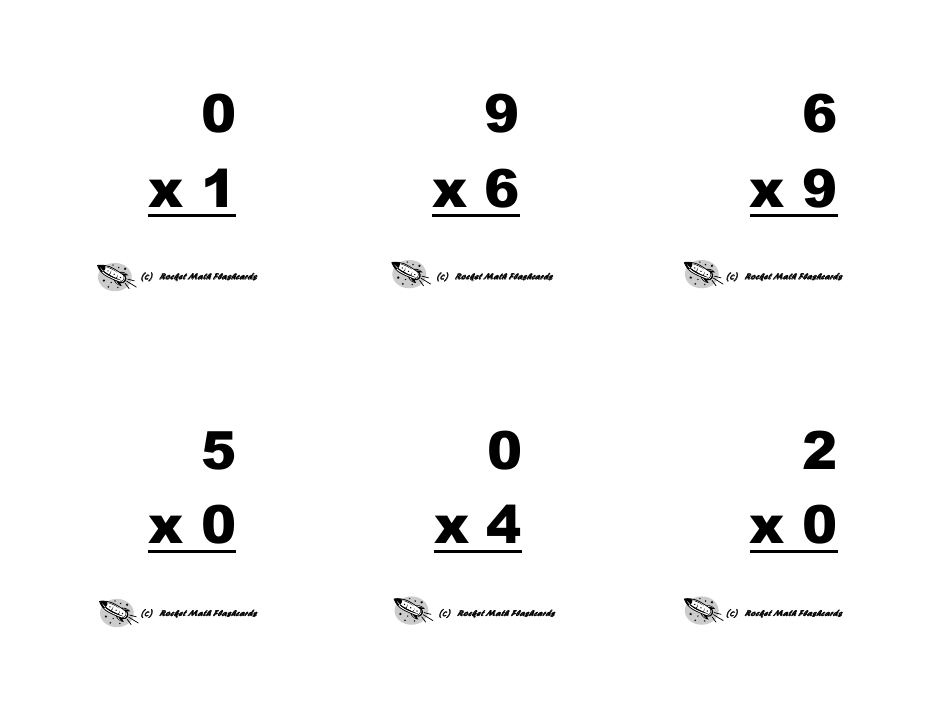 Multiplication Flashcards, Page 18