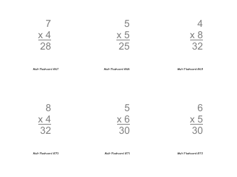 Multiplication Flashcards, Page 23