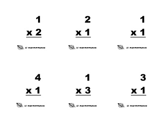 Multiplication Flashcards, Page 2
