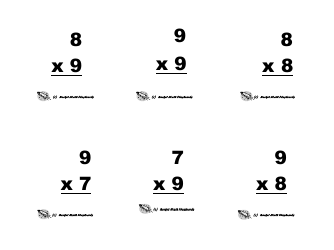 Multiplication Flashcards, Page 30