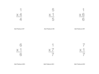 Multiplication Flashcards, Page 3