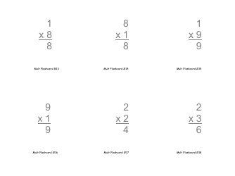 Multiplication Flashcards, Page 5