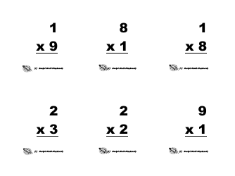 Multiplication Flashcards, Page 6