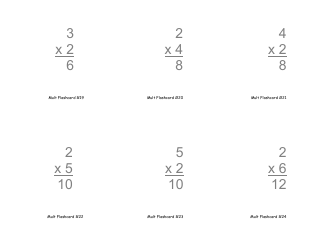 Multiplication Flashcards, Page 7