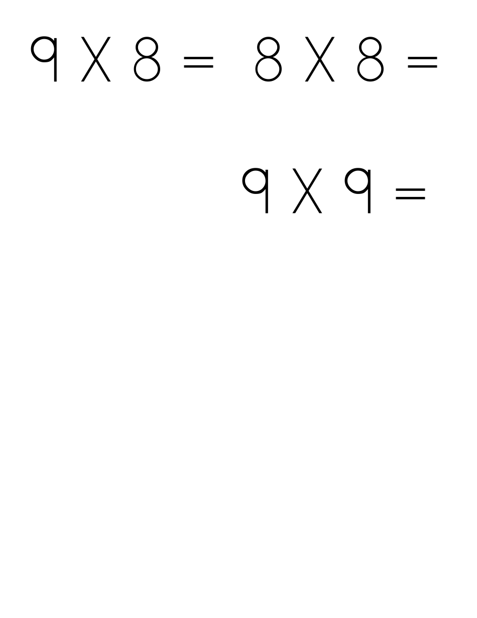 Multiplication Flashcards - 2 Through 9, Page 12