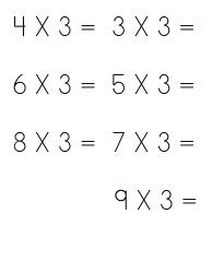 Multiplication Flashcards - 2 Through 9, Page 4