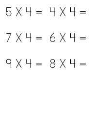 Multiplication Flashcards - 2 Through 9, Page 6