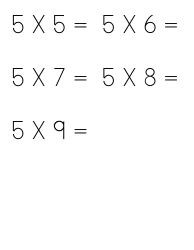 Multiplication Flashcards - 2 Through 9, Page 7