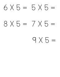 Multiplication Flashcards - 2 Through 9, Page 8