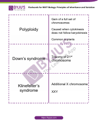 Neet Biology Flashcards - Principles of Inheritance and Variation, Page 10