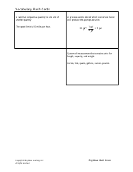 Grade 6 Math Vocabulary Flash Cards, Page 26