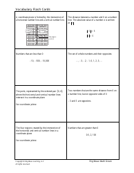 Grade 6 Math Vocabulary Flash Cards, Page 28