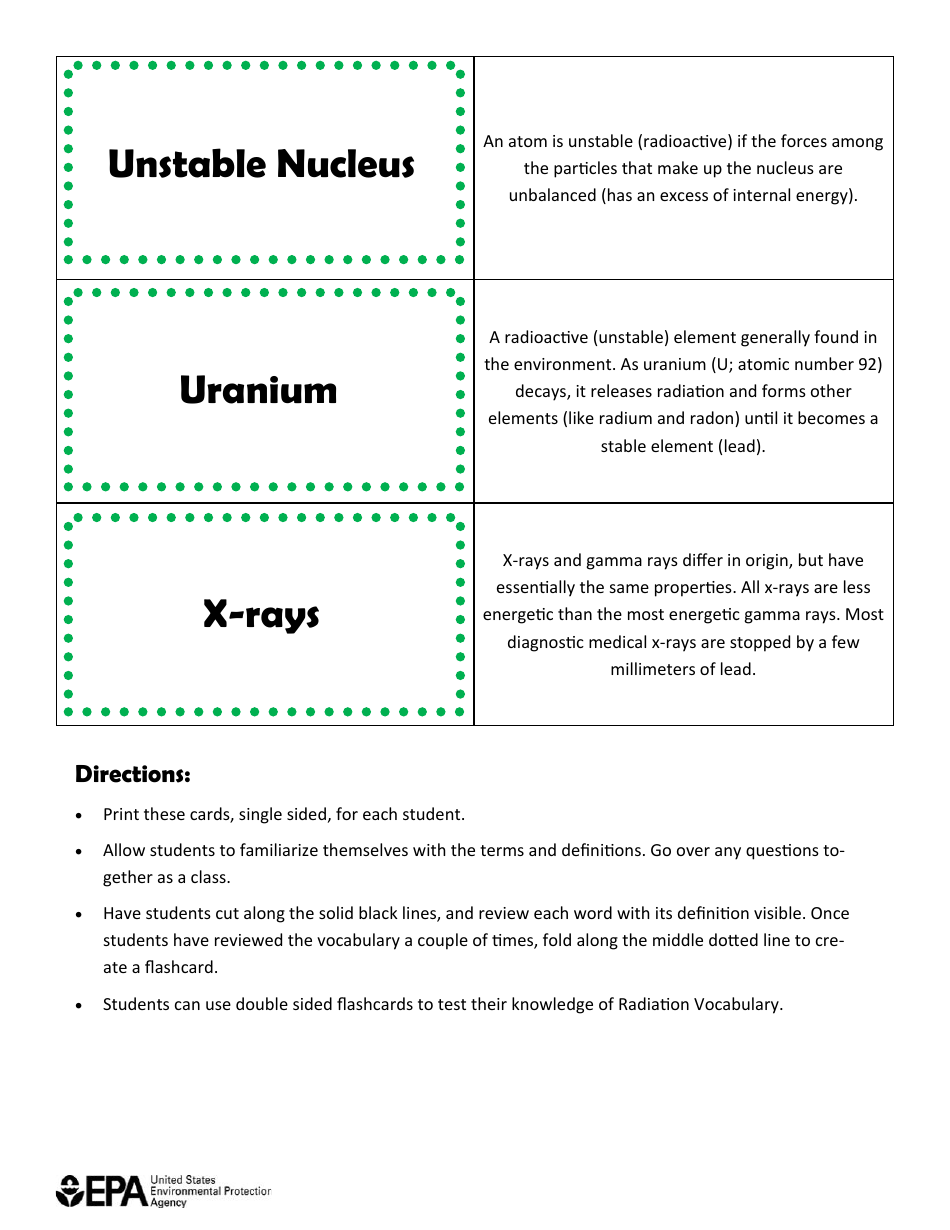 Glossary Flash Cards, Page 12