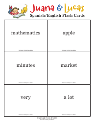 Spanish/English Flashcards - Juana &amp; Lucas, Page 16