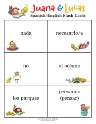 Spanish/English Flashcards - Juana &amp; Lucas, Page 17