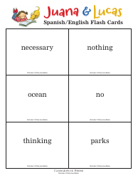 Spanish/English Flashcards - Juana &amp; Lucas, Page 18