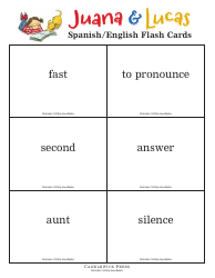 Spanish/English Flashcards - Juana &amp; Lucas, Page 22
