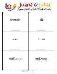 Spanish/English Flashcards - Juana &amp; Lucas, Page 24