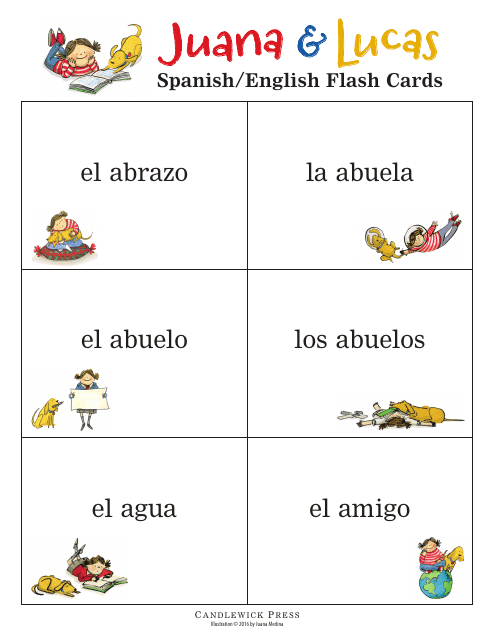 Spanish/English Flashcards - Juana & Lucas