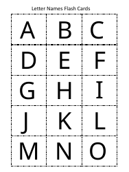 Letter Names Flash Cards, Page 2