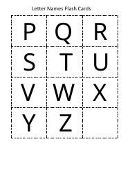 Letter Names Flash Cards, Page 3