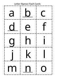Letter Names Flash Cards, Page 4