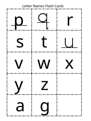 Letter Names Flash Cards, Page 5
