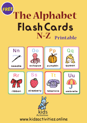 Document preview: English Alphabet Flashcards - N-Z
