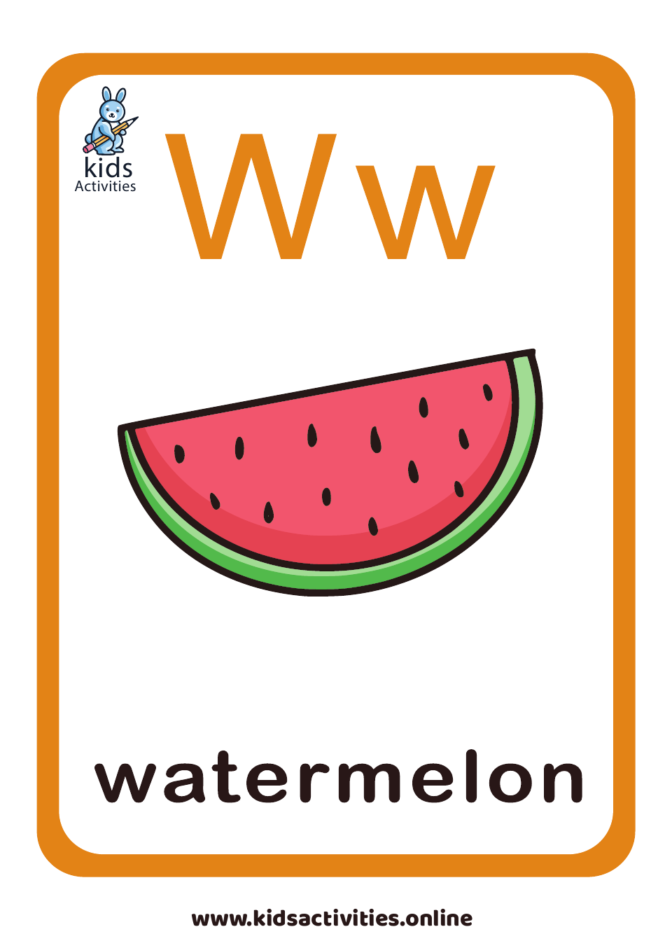 English Alphabet Flashcards - N-Z, Page 11