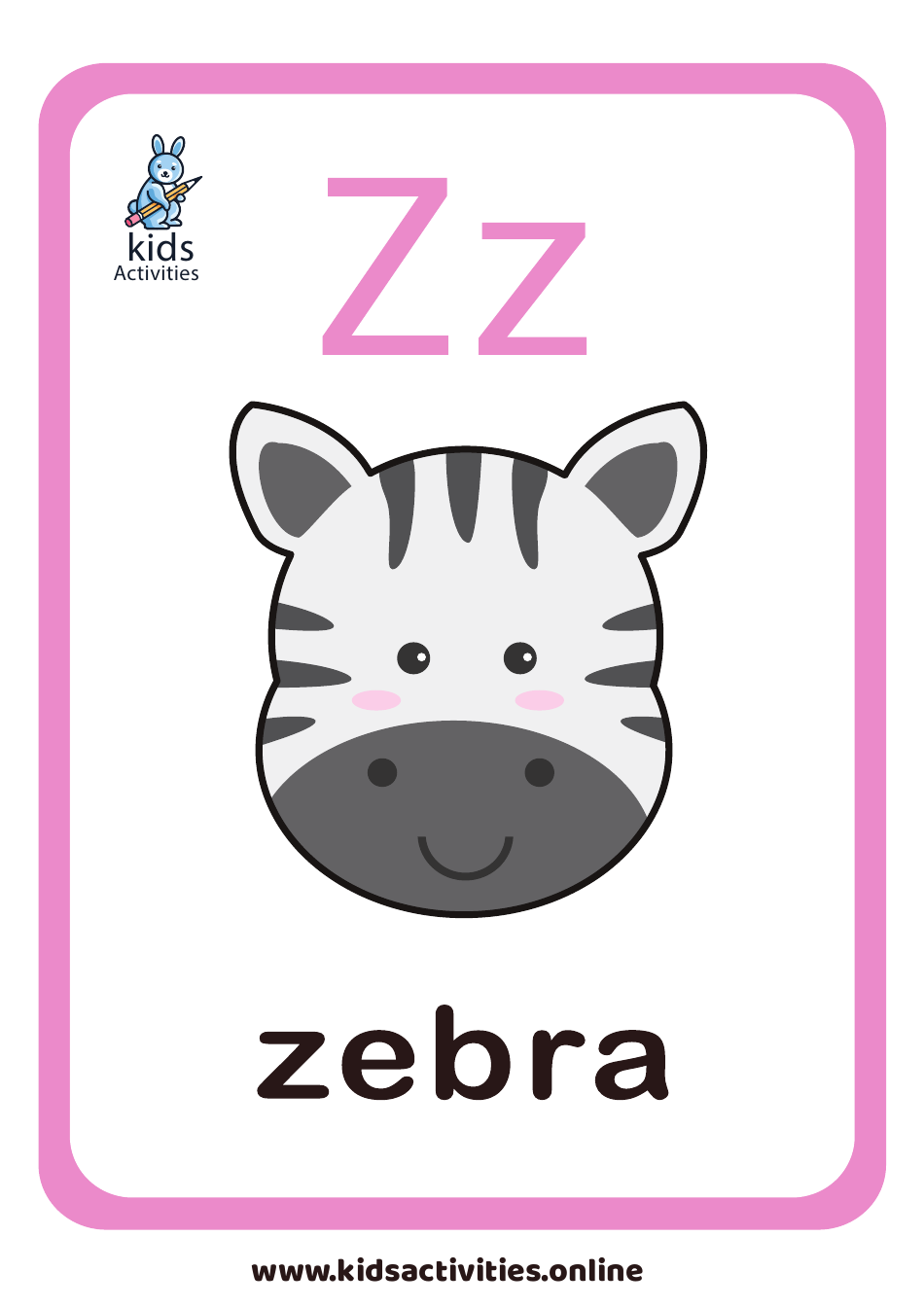 English Alphabet Flashcards - N-Z, Page 14