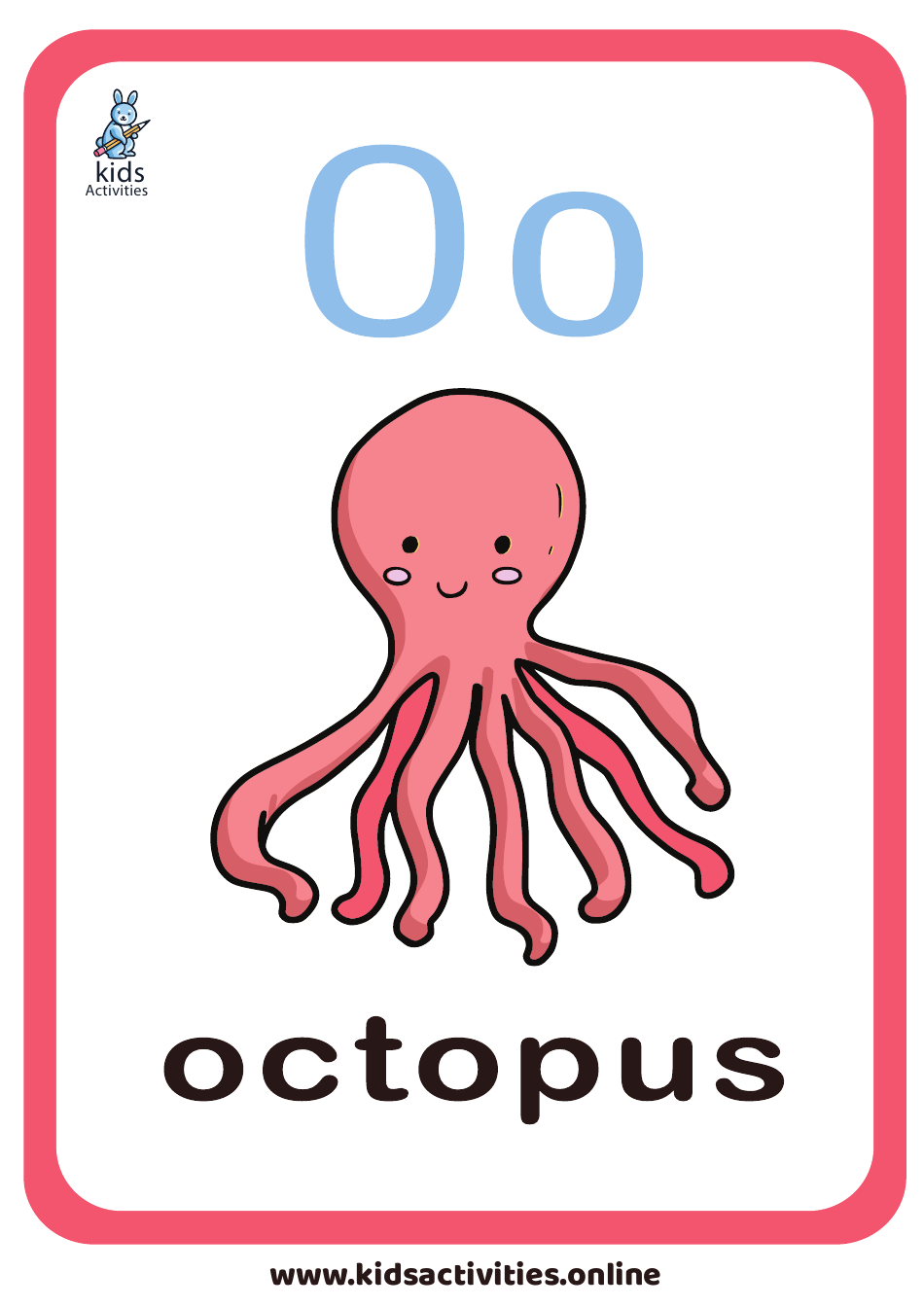 English Alphabet Flashcards - N-Z, Page 3