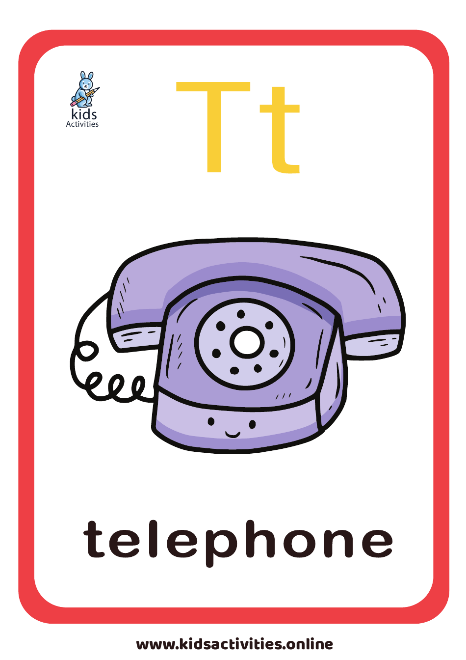 English Alphabet Flashcards - N-Z, Page 8