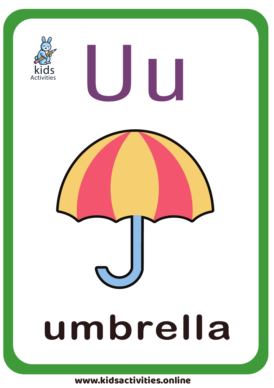 English Alphabet Flashcards - N-Z, Page 9