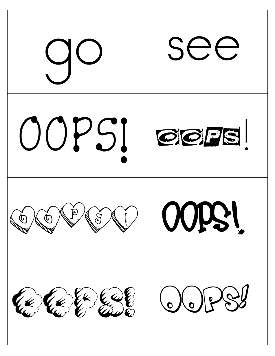 Sight Words Flashcards - 1-200, Page 14