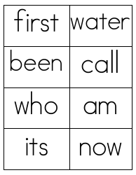Sight Words Flashcards - 1-200, Page 16