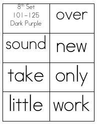 Sight Words Flashcards - 1-200, Page 19