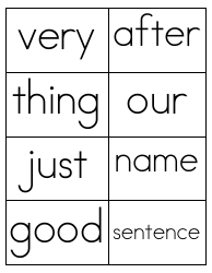 Sight Words Flashcards - 1-200, Page 21
