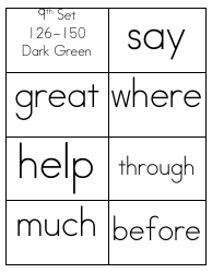 Sight Words Flashcards - 1-200, Page 23