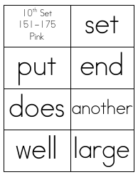 Sight Words Flashcards - 1-200, Page 27